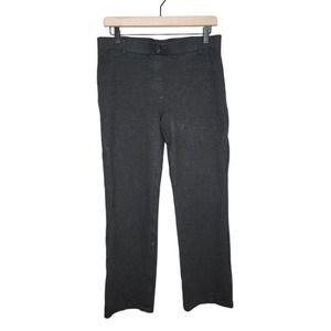 Betabrand Classic Dress Pant Yoga Pants Straight Leg Charcoal Grey Petite L